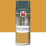 Bombe de peinture a�rosol v33 d�co lab ext�rieure multi - mat�riaux miel satin 04 l