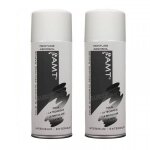 Bombe de peinture - amt - blanc mat - lot de 2 - 330ml - acrylique intérieur / extérieur Bombe de peinture - amt - blanc mat - lot de 2 - 330ml - acrylique intérieur / extérieur