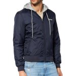 Bomber bleu homme schott bombers capuche amovible en jersey schott oregon - kak