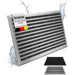 Bomoe alugant paillasson en aluminium 60x90 cm - tapis en caoutchouc pour l?int�rieur & l?ext�rieur antid�rapa ...