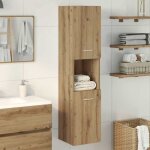Bon march - colonne salle de bain - armoire de salle de bain suspendue chne artisanal 30x30x130 cm ...