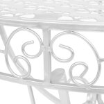 Bon marché * table dappoint - jills console - vintage demi - ronde métal 72x36x74 cm argenté fr7626 Bon marché * table dappoint - jills console - vintage demi - ronde métal 72x36x74 cm argenté fr7626