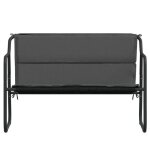 Bon plan banc de jardin - jili hot - 2 si�ges - � 2 places avec coussin anthracite acier - pour ext�rieur ...