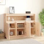 Bon plan buffet bahut vaisselier - jili hot - buffet 1045x34x80cm - bois massif de pin - commode salon ...