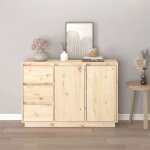 Bon plan buffet bahut vaisselier - jili hot - buffet 111x34x75cm - bois massif de pin - commode salon ...