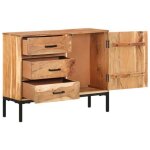 Bon plan buffet bahut vaisselier - jili hot - buffet 88x30x73cm - bois dacacia massif - commode salon ...