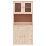 Bon plan buffet bahut vaisselier - jili hot - buffet alta 77x35x165cm - bois massif de pin - commode ...