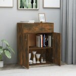 Bon plan buffet bahut vaisselier - jili hot - buffet chne fum 60x30x75cm - bois dingnierie - commode ...