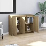 Bon plan buffet bahut vaisselier - jili hot - buffet chêne sonoma 102x33x75cm - bois dingénierie - commode ... Bon plan buffet bahut vaisselier - jili hot - buffet chêne sonoma 102x33x75cm - bois dingénierie - commode ...