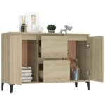Bon plan buffet bahut vaisselier - jili hot - buffet chêne sonoma 104x35x70cm - bois dingénierie - commode ... Bon plan buffet bahut vaisselier - jili hot - buffet chêne sonoma 104x35x70cm - bois dingénierie - commode ...