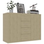Bon plan buffet bahut vaisselier - jili hot - buffet chne sonoma 88x30x65cm - bois dingnierie - commode ...