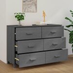 Bon plan buffet bahut vaisselier - jili hot - buffet hamar gris foncé 113x40x80cm - bois massif de pin ... Bon plan buffet bahut vaisselier - jili hot - buffet hamar gris foncé 113x40x80cm - bois massif de pin ...