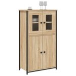 Bon plan buffet bahut vaisselier - jili hot - buffet haut chne sonoma 62x32x1065cm - bois dingnierie ...