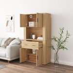 Bon plan buffet bahut vaisselier - jili hot - buffet haut chêne sonoma - bois dingénierie - commode salon ... Bon plan buffet bahut vaisselier - jili hot - buffet haut chêne sonoma - bois dingénierie - commode salon ...