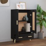 Bon plan buffet bahut vaisselier - jili hot - buffet haut noir 70x31x115cm - bois dingénierie - commode ... Bon plan buffet bahut vaisselier - jili hot - buffet haut noir 70x31x115cm - bois dingénierie - commode ...