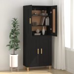 Bon plan buffet bahut vaisselier - jili hot - buffet noir 695x34x90cm - bois dingnierie - commode salon ...