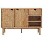 Bon plan buffet bahut vaisselier - jili hot - buffet otta 114x43x735cm - bois massif de pin - commode ...