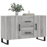 Bon plan buffet bahut vaisselier - jili hot - buffet sonoma gris 100x36x60cm - bois dingnierie - commode ...