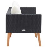 Bon plan canap� de jardin - jili hot - canap� fixe / sofa balcon � 2 places avec coussins - r�sine tress�e ...