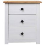 Bon plan chevet / meuble de rangement - jili hot - table de chevet blanc 46x40x57cm pin gamme panama ...