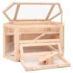 Bon plan clapier enclos animaux - jili hot - cage  hamster - jili hot - cage rongeur80x40x43cm - - bois ...