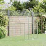 Bon plan clapier enclos animaux - jili hot - cage pour poules argent 200x100x190cm - acier galvanis ...