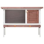 Bon plan clapier lapins petit enclos - jili hot - clapier dext�rieur - 1 niveau marron bois - pour jardin ...