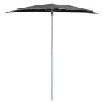 Bon plan demi - parasol de jardin imperm�able - jili hot - uv protection - avec m�t 180x90cm anthracite ...