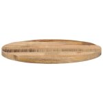 Bon plan dessus de table plateau pour table - jili hot -  50x15cm rond - bois massif de manguier brut ...