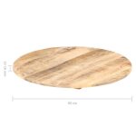 Bon plan dessus de table plateau pour table - jili hot - - bois de manguier solide rond 15 - 16 mm 60cm ...