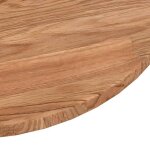 Bon plan dessus de table plateau pour table - jili hot - rond marron clair �50x15cm bois ch�ne trait� ...