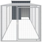Bon plan enclos animaux lapins - jili hot - poulailler avec cour - anthracite 110x405x110cm - acier galvanis ...