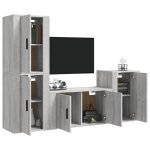Bon plan ensemble de meubles tv - 4 pcs - jili hot - meubles hifi suspendu - sonoma gris - bois dingénierie ... Bon plan ensemble de meubles tv - 4 pcs - jili hot - meubles hifi suspendu - sonoma gris - bois dingénierie ...