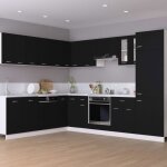 Bon plan meuble bas cuisine / armoire  four - jili hot - noir 60x46x815cm - bois d?ingnierie thome1612106 ...
