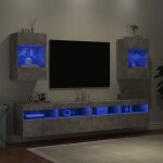 Bon plan meubles tv muraux et lumires led 2pcs gris bton 40x30x605cm - pour salon thome4385145