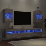 Bon plan meubles tv muraux et lumires led 2pcs sonoma gris 40x30x605cm - pour salon thome3746968