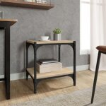 Bon plan meuble tv / table hifi - jili hot - ch�ne sonoma 40x33x41cm - bois ding�nierie et acier thome3035268 ...