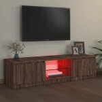 Bon plan meuble tv / table hifi - jili hot - avec lumières led chêne marron 140x40x355cm thome2911760 ... Bon plan meuble tv / table hifi - jili hot - avec lumières led chêne marron 140x40x355cm thome2911760 ...