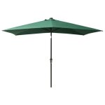 Bon plan parasol de jardin imperm�able - jili hot - uv protection - avec led et m�t en acier vert 2x3 ...