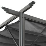 Bon plan pergola / tonnelle / arche - jili hot - pergola avec toit rtractable anthracite 3x3 m acier ...