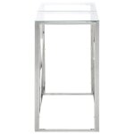 Bon plan table console - jili hot - console meuble entre - argent - acier inoxydable et - verre tremp ...