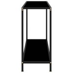 Bon plan table console - jili hot - console meuble entr�e - noir 100x35x75cm - verre tremp� - pour salon ...
