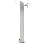 Bon plan tonneau de pluie ext�rieur - jilihot - colonne � eau de jardin carr�e - acier inoxydable 95cm ...