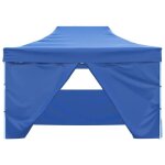 Bon plan tonnelle - jili hot - chapiteau et pavillon tente pliable avec 4 parois lat�rales 3 x 45 m bleu ...