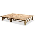 Bon plan transat extrieur - jili hot - chaise longue pour 2 personnes bambou - pour camping / jardin ...
