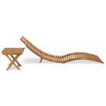 Bon plan transat extérieur - jili hot - chaise longue - pliable avec table - bois de teck solide - pour ... Bon plan transat extérieur - jili hot - chaise longue - pliable avec table - bois de teck solide - pour ...