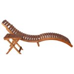 Bon plan transat ext�rieur - jili hot - chaise longue avec table - bois dacacia massif marron - pour ...