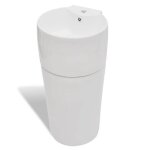 Bon plan vasque / lavabo lave - mains - jili hot - � trou de trop - plein / robinet c�ramique blanc pour ...