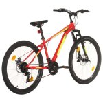 Bon plan v�lo de montagne 21 vitesses - jilihot - roues de 275 pouces 38cm rouge - pour homme / femme ...