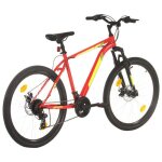 Bon plan v�lo de montagne 21 vitesses - jilihot - roues de 275 pouces 42cm rouge - pour homme / femme ...